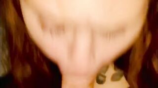 Thick Milf gives blowjob the  gets pounded hard by her bf then cumshot