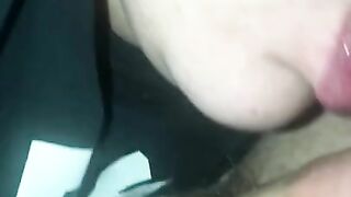 Bbw sucks on my cock