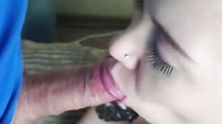 Gentle affectionate blowjob