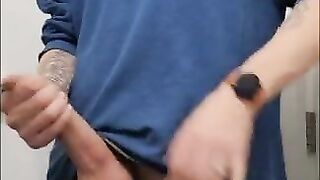 Johnholmesjunior in vancouver after work risky solo show huge cum load part 1