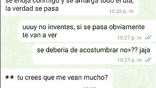 mensajes de whatsapp con la novia de mi amigo antes de cogermela
