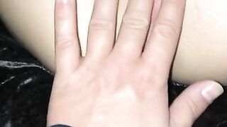 Horny couple touching foreplay