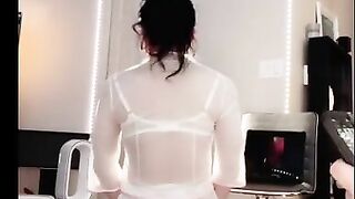 Friend stroking his Cock while I was taking selfies