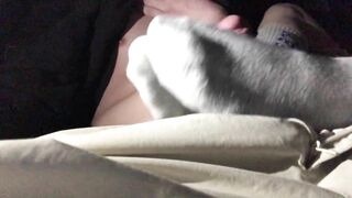 feetfuck in gray socks