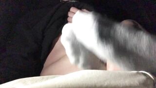 feetfuck in gray socks