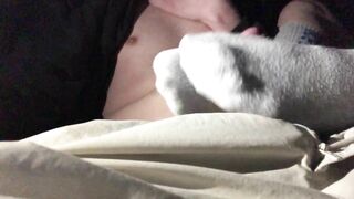 feetfuck in gray socks