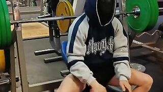 Huge cock in the gym