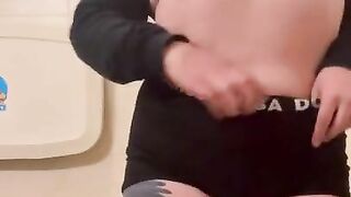 Cumming Hard In Public Restroom