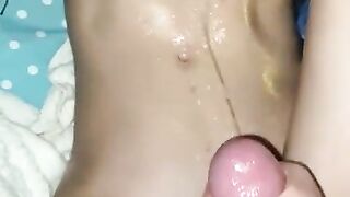 College teens, huge cumshot