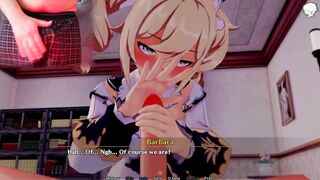 Genshin Impact Barbara Handjob