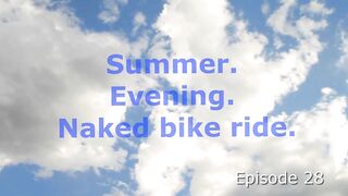 Summer. Evening. Naked bike ride.