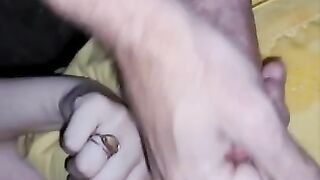 Throat fucking someone's cock hungry wife and Cumming on her face