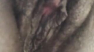 Ebony Playing With Creamy Pussy