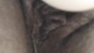 Ebony Playing With Creamy Pussy