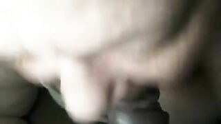 Married BBW sucking BBC while her husband at work