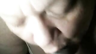 Married BBW sucking BBC while her husband at work