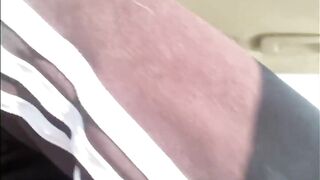 PUSSY CREAMING ON DICK IN CAR