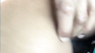 PUSSY CREAMING ON DICK IN CAR