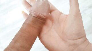 Amateur couple, real sex. Handjob, blowjob, cowgirl, and a creampie to the tight pussy of my wife.