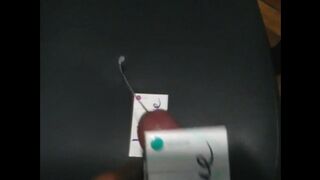 I try to cum on the Vogue cigarette pack and miss it