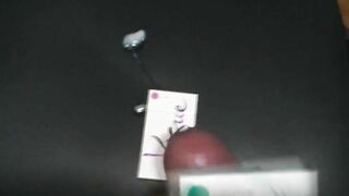 I try to cum on the Vogue cigarette pack and miss it