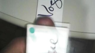 I try to cum on the Vogue cigarette pack and miss it