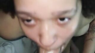 Gagged on a big dick