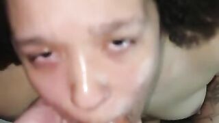 Gagged on a big dick