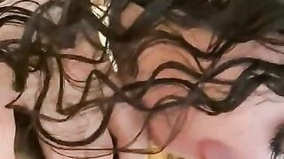 Blowjob with his penis ring on