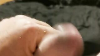 Wanking my fat cock POV