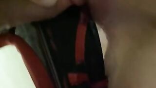 Thick slut too lazy to use the bathroom so she just pisses on my cock