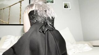 Spreading my ass and inserting my butt plug