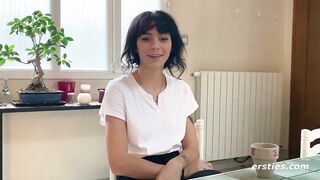 Cute Babe Plays With a Toy