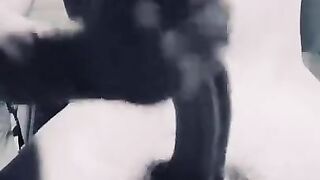 Satisfaction after a long horny day at work