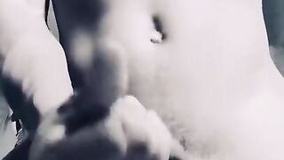 Satisfaction after a long horny day at work