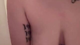 Redhead milf rides purple giant