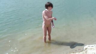 Nude show on the beach