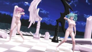 【MMD】Mr Kanon - Checkmate (Comparison of boobs)【R-18】