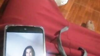 Masturbating on Lana Rhoades