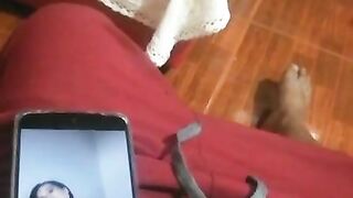 Masturbating on Lana Rhoades