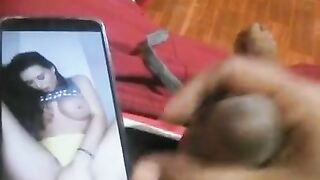 Masturbating on Lana Rhoades