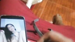 Masturbating on Lana Rhoades