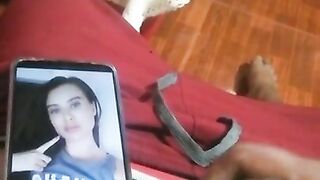 Masturbating on Lana Rhoades