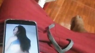 Masturbating on Lana Rhoades