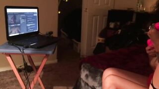 Webcam session with hottie girlfriend. Sexy milf and friend play on cam