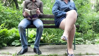 Amazing white ass in pantyhose pissing outside next to me