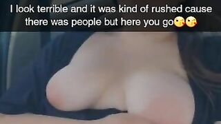 Teen Getting off in target parking lot for daddy