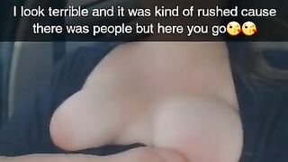 Teen Getting off in target parking lot for daddy