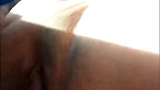 Beautiful blonde masturbates her wet cunt with a big dildo and squirts wildly on camera close-up