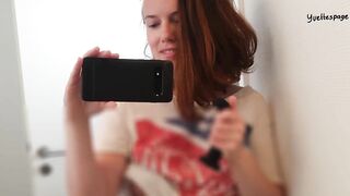 Teaser - I take off my clothes for you and use my cute black dildo in the shower